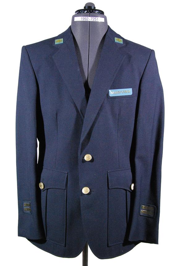 Jacket; Proposed for Supervisory Grades; Blue, pleated patch