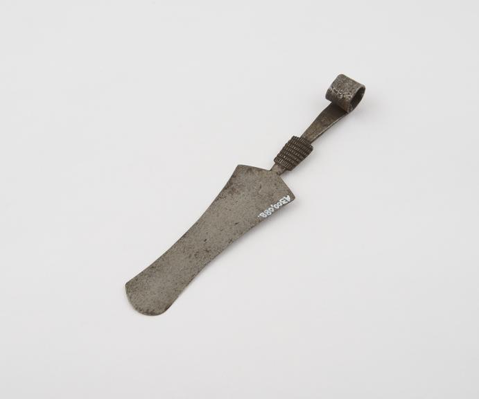 Strigil, steel, from Congo or Barotseland, African, 1860-1910