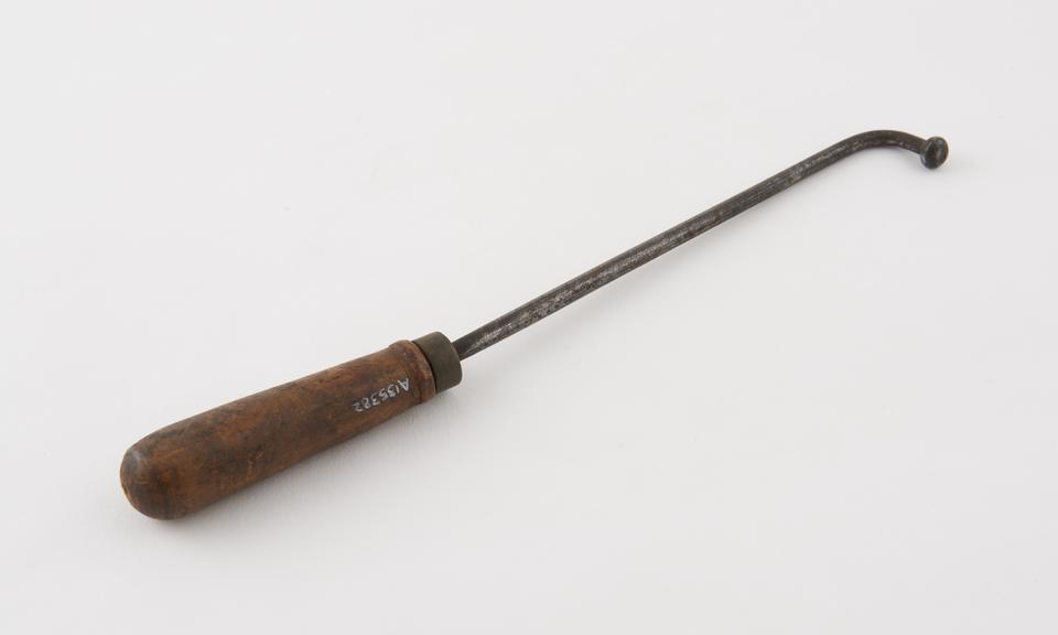 Cautery, steel and wood, possibly veterinary, probably British