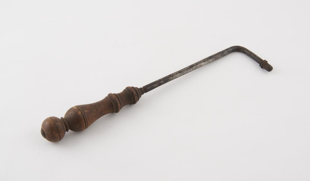 Cautery(?), steel and wood, possibly veterinary