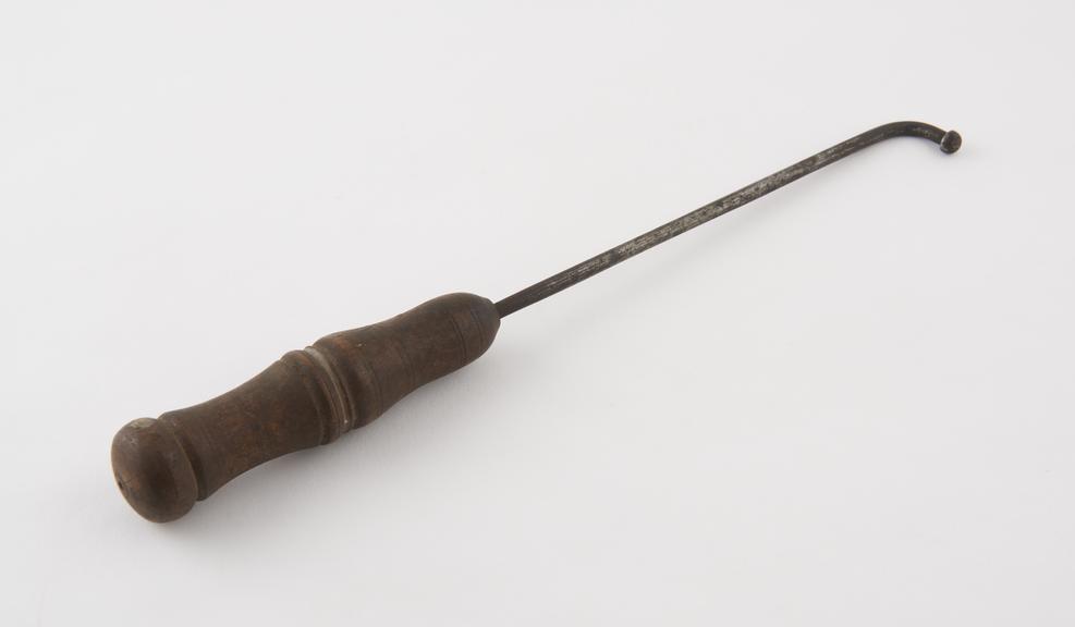 Cautery, steel and wood, possibly veterinary, probably British