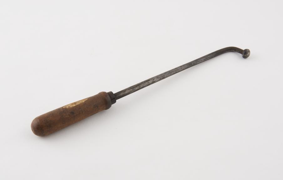 Cautery, steel and wood, possibly veterinary, probably British