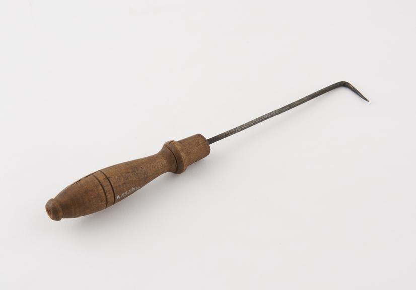 Cautery, steel and wood, possibly veterinary, probably British