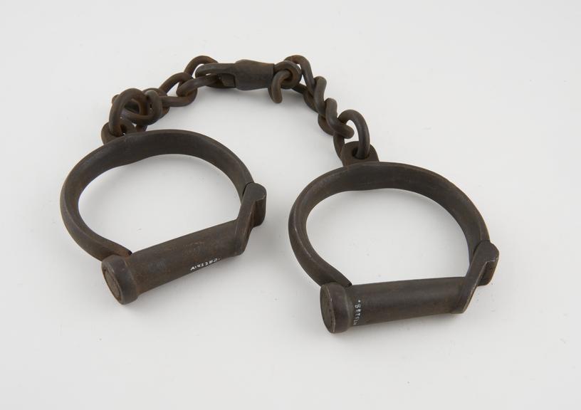 Leg irons, English, 18th to 19th centuries