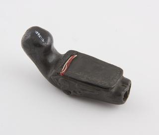 Pewter snuff box in the form of a double barrelled flintlock pistol