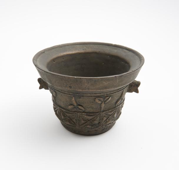 Small bronze mortar, everted rim