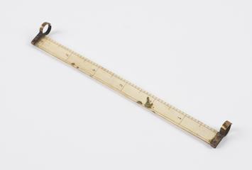 Rectangular scale, support rings each end