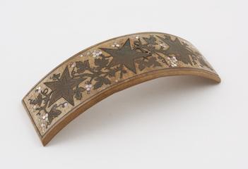 Hairslide; Parkesine coloured to simulate pale wood