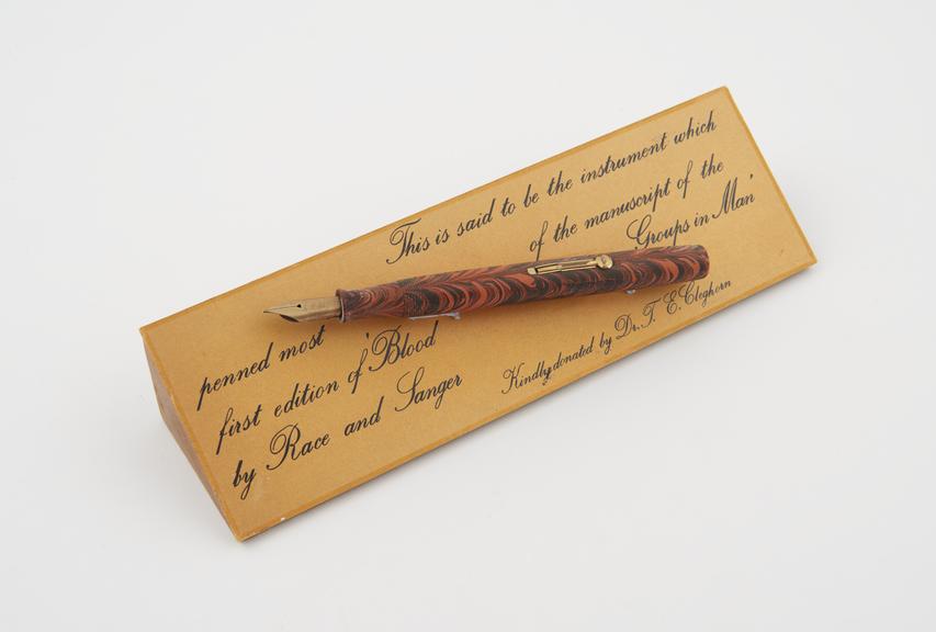 Fountain pen reputedly used to write Race and Sanger's Blood