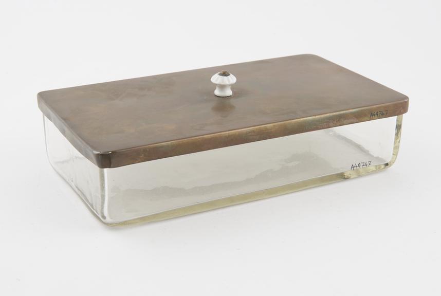 Glass box with metal lid