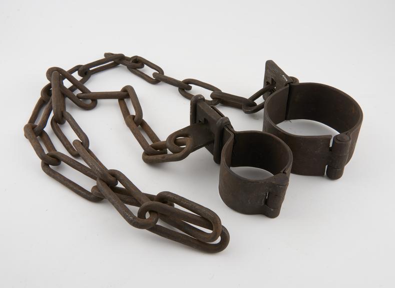 Prisoner's neck and ankle chain, iron, European, 1501-1800