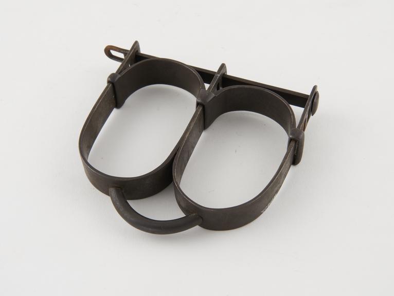 Handccuffs, iron, probably German, 1750-1870