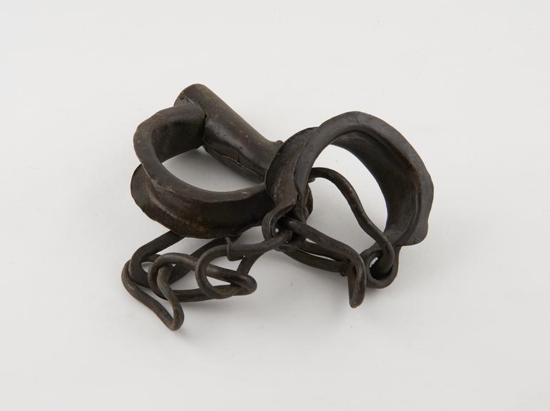 Pair of iron handcuffs, European, 1501-1800