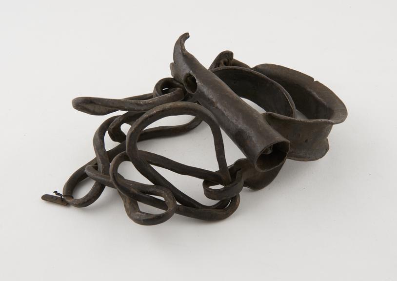 Pair of iron handcuffs, European, 1501-1800