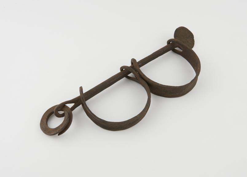 Leg irons, possibly English, 16th to 18th centuries