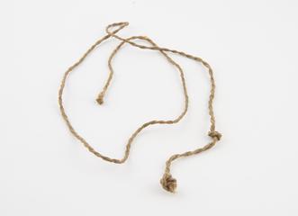 Wick, doubled cord, tied at ends