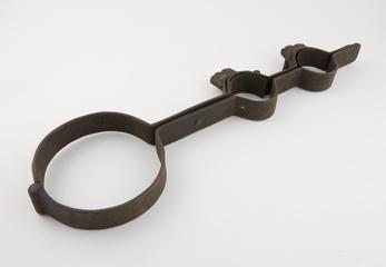 Prisoner's combined leg and wrist iron