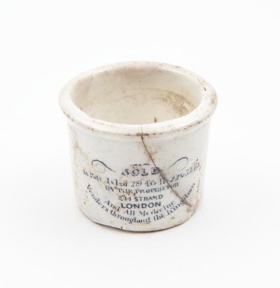 Proprietary medicine pot for Holloways Family Ointment