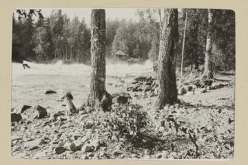 Imatra below the Fall from the Left Bank