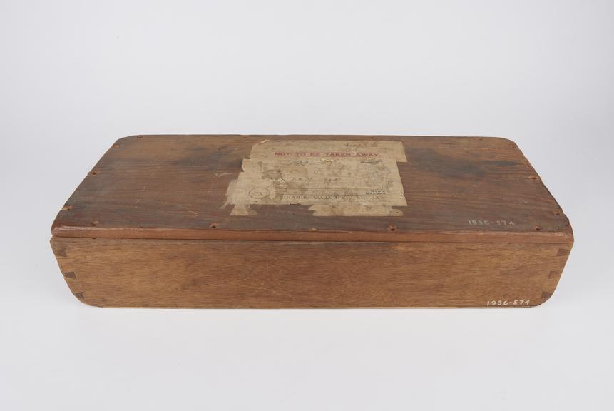 Wooden box for models of Chinese Agricultural tools