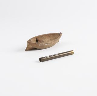Model boat and brass tube