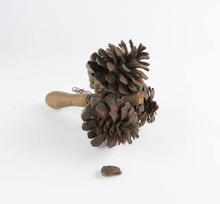 Pine cones attached to handle