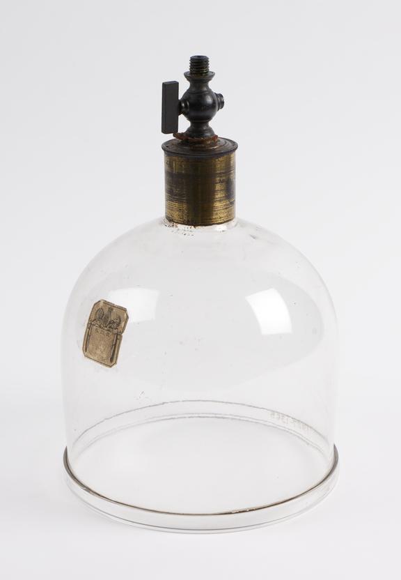 Bell jar with brass collar and tap