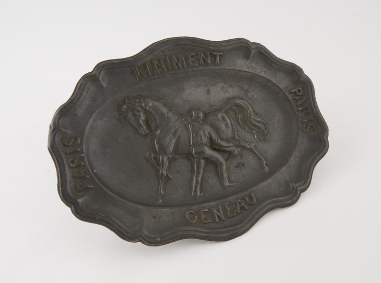 Liniment bowl, pewter by Geneau of Paris, 19th century