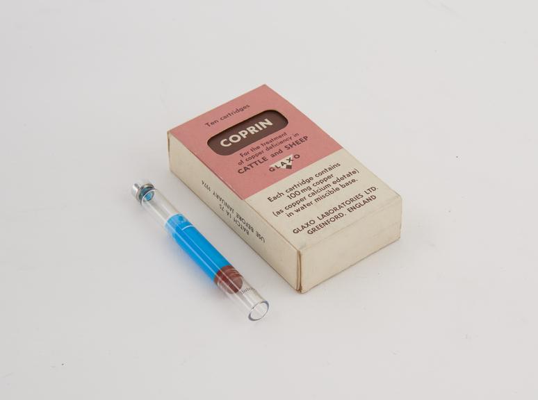 COPRIN, vial (9), boxed, 1974, Glaxo