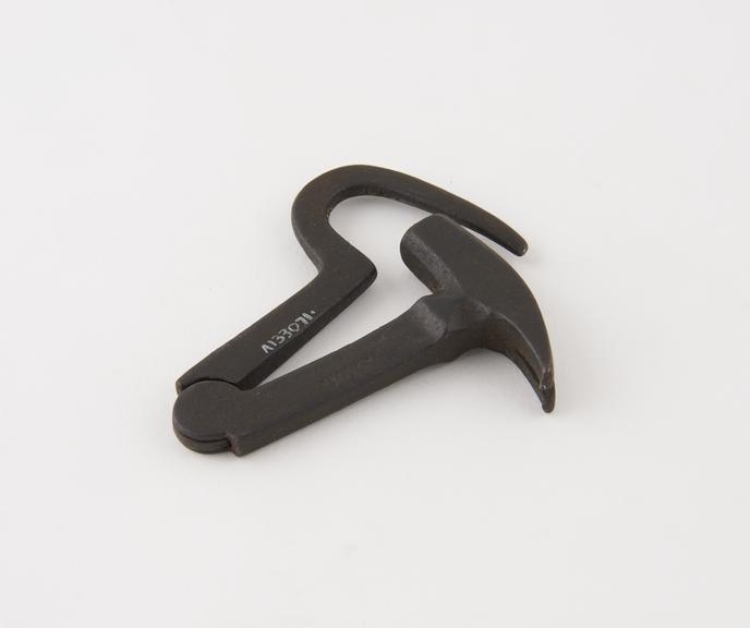 Hook and hammer, steel, owner's name illegible, 19th century