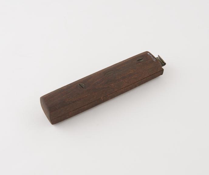 Hoof pick(?), wood and steel, probably British, 1750 to 1850