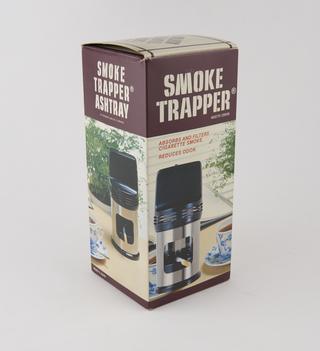 Packaging for 'Smoke Trapper' ashtray, Japan, 1982