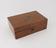 Polished oak cigar box, hinged lid