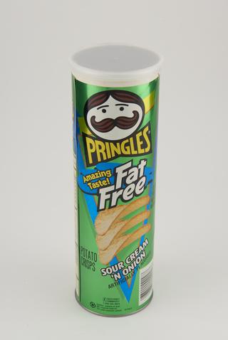 Packet for 'Pringles Sour Cream 'N Onion' potato crisps