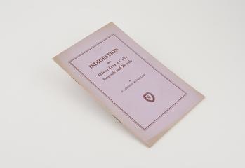 Sanatogen booklet:  "Indigestion and Disorders of the Stomach and Bowels"