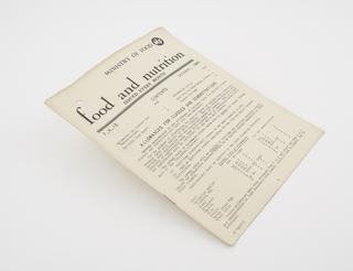 'Food and Nutrition' bulletins