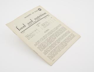 'Food and Nutrition' bulletins