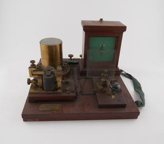 Baseboard with single-current key galvanometer