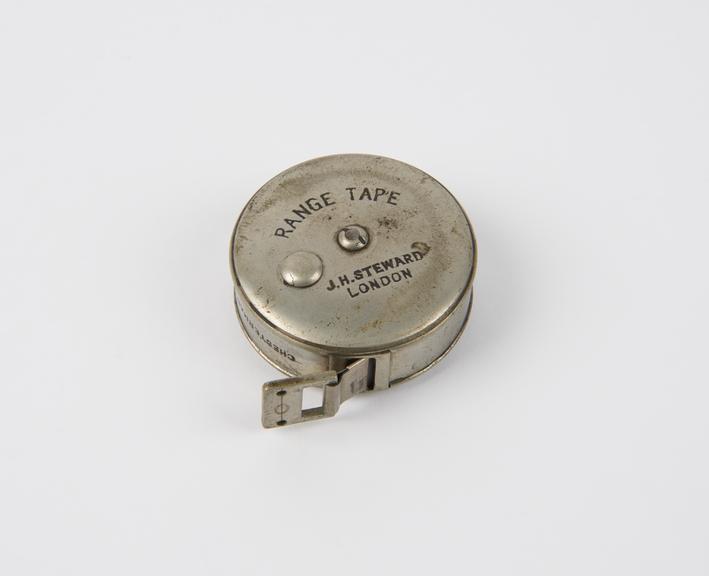 'Range tape' tape measure, marked J. H. Steward London, and J