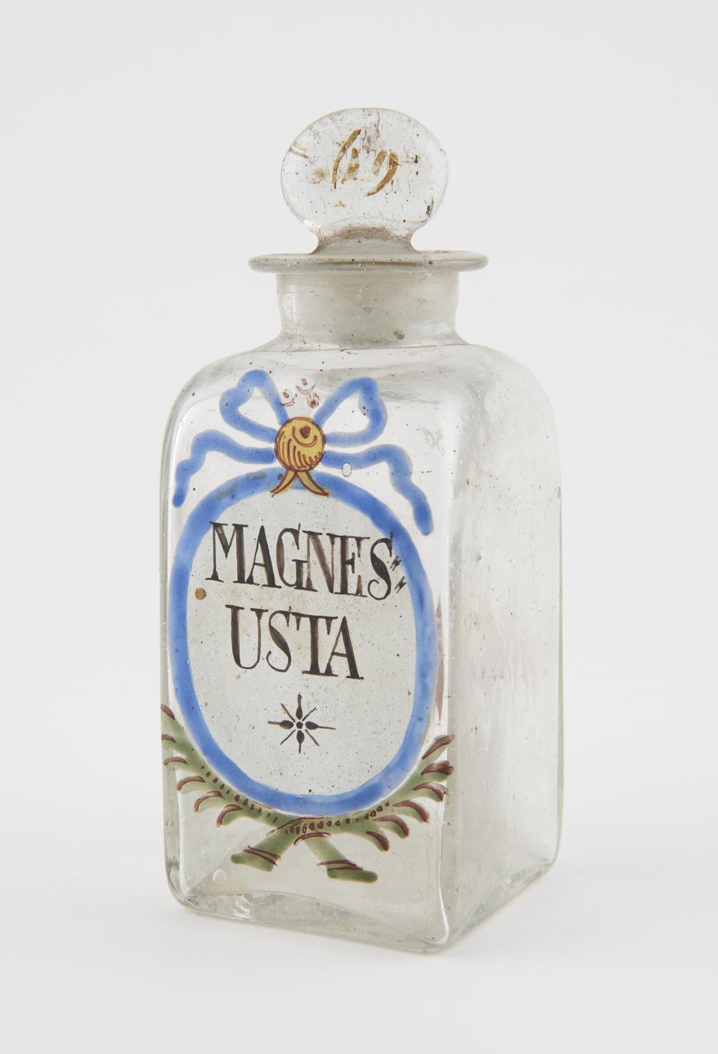 Glass bottles with painted inscriptions | Science Museum Group Collection