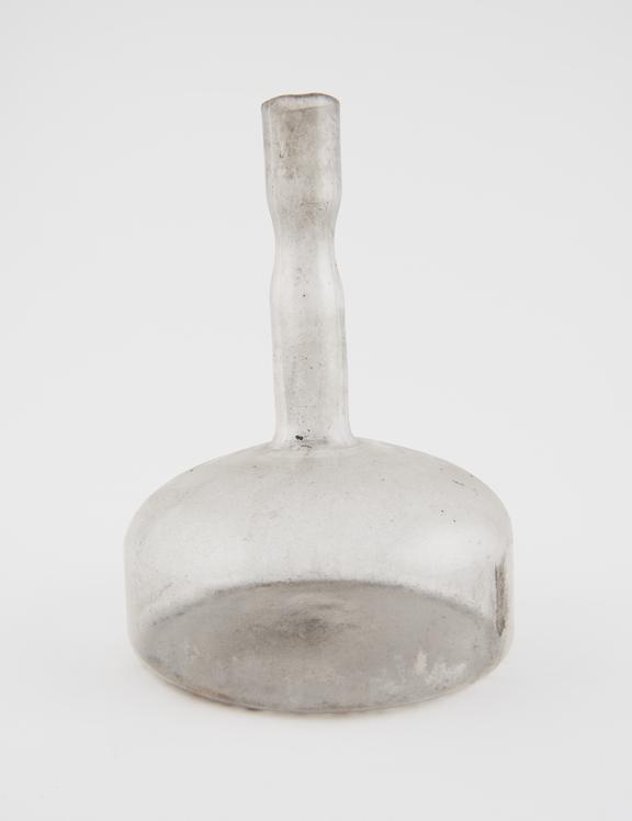 Clear glass pharmacy bottle, European, 1830-1900