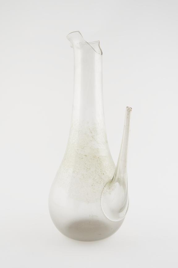 Italian glass pharmacy flask, 17th century