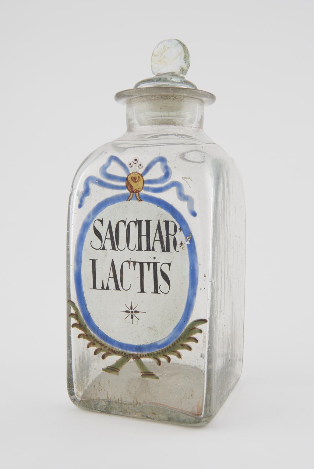 Glass bottles with painted inscriptions | Science Museum Group Collection