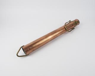 Copper case for modified Six’s thermometer by Negretti and Zambra, for taking temperatures at depth at sea, used aboard HMS Bulldog and HMS Porcupine