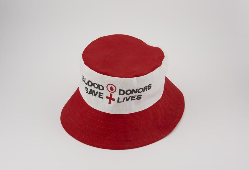 Sun hat advertising Blood Donors Saves Lives