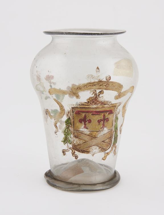 Glass drug jar, possibly Spanish