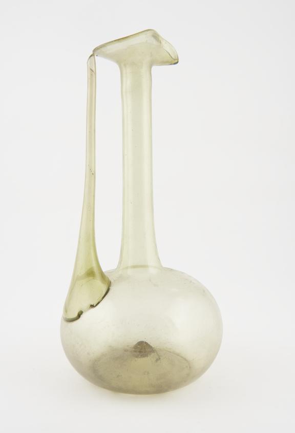 Glass flask with long spout