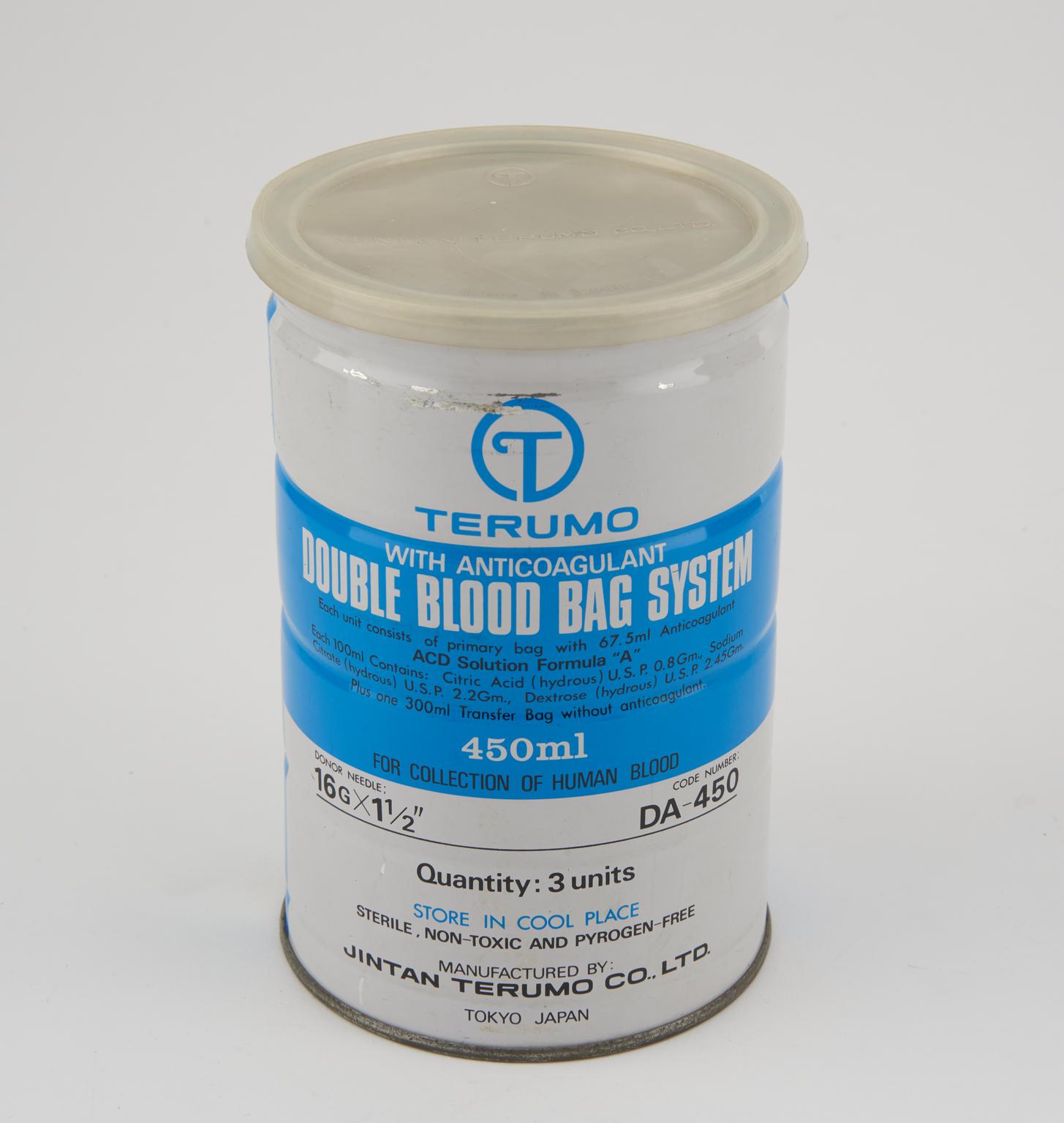 Canned blood collection packs | Science Museum Group Collection