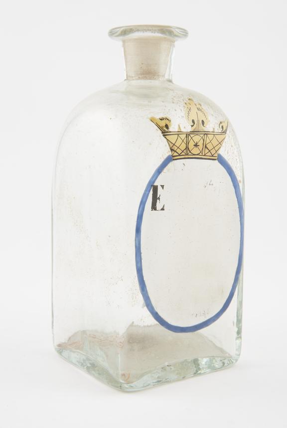 Bottle with unidentified painted inscription