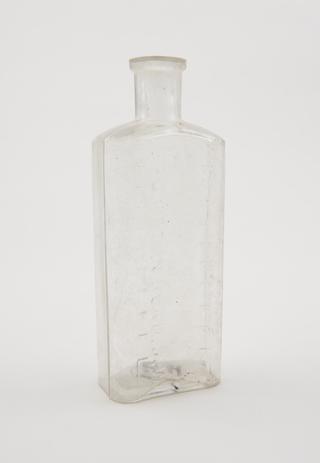 Clear glass bottle by Harrods
